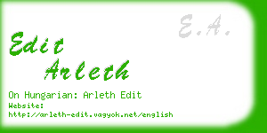 edit arleth business card
